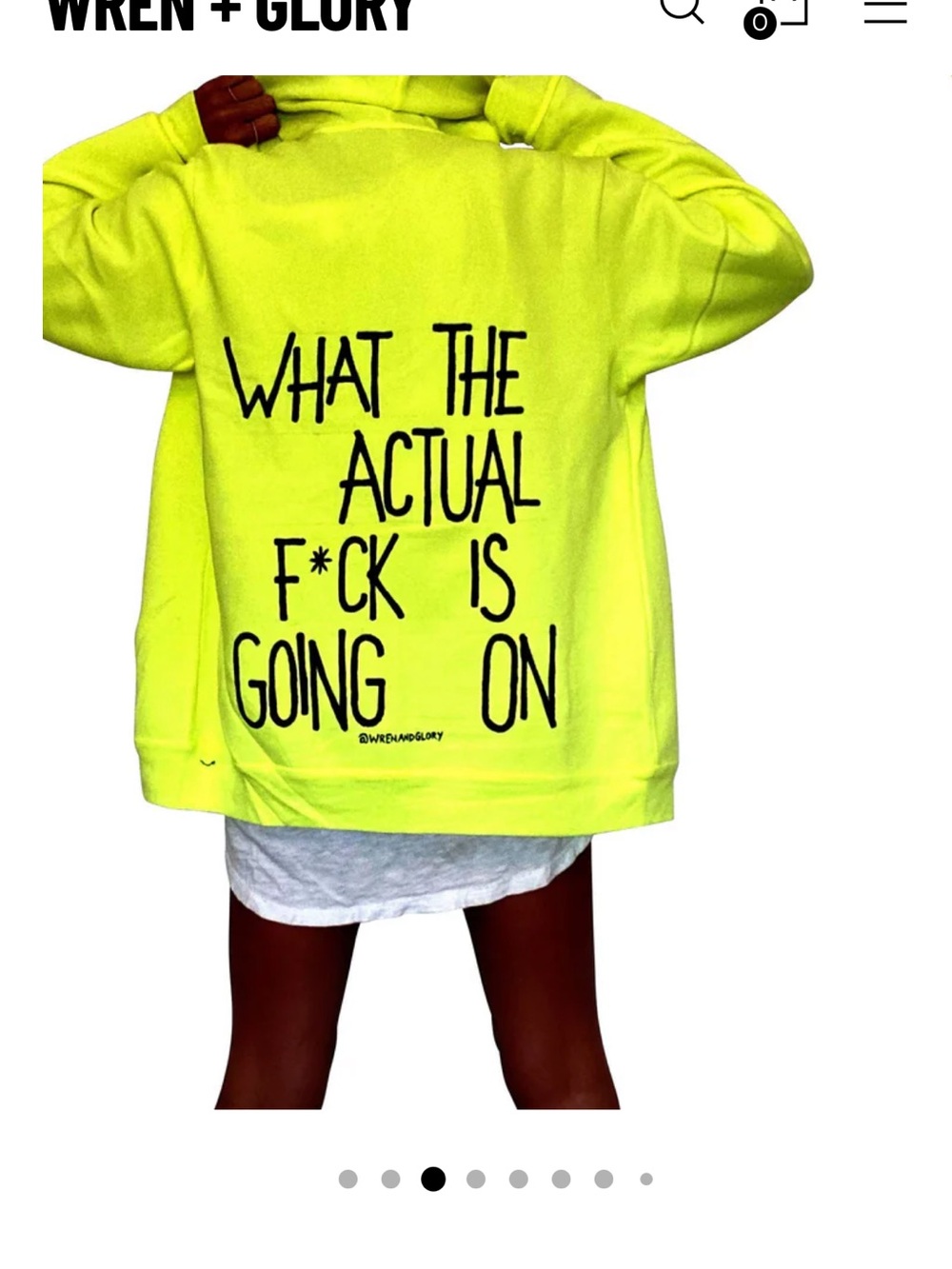 Wren + Glory Neon Yellow Graphic Hoodie